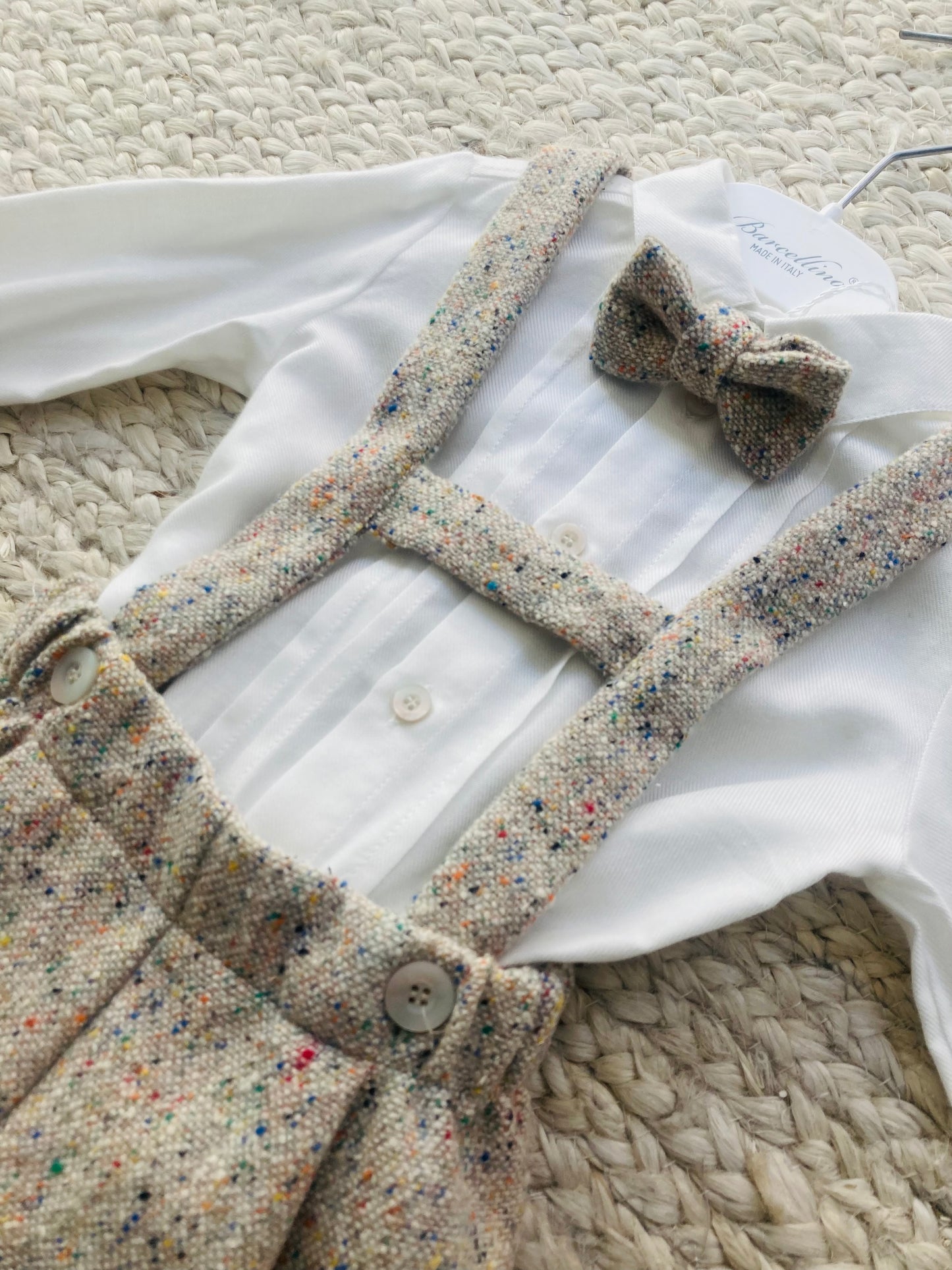 Barcellino - Completo tre pezzi ,camcia, salopette, pappion