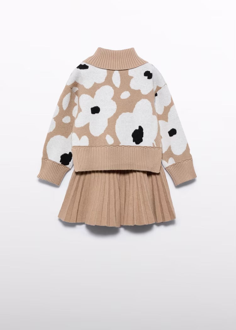 Abel & Lula - Completo tricot gonna plissettata
