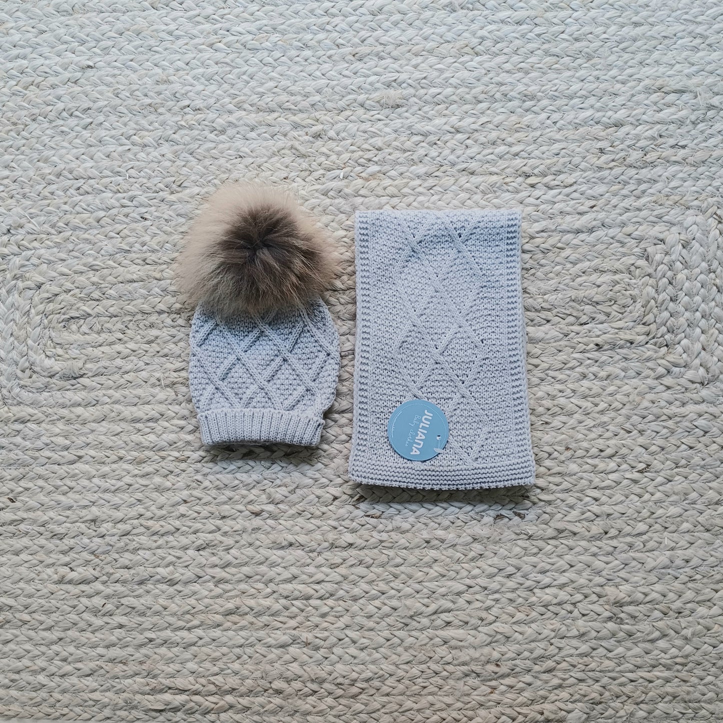 JULIANA - Set cappello e sciarpa pon pon