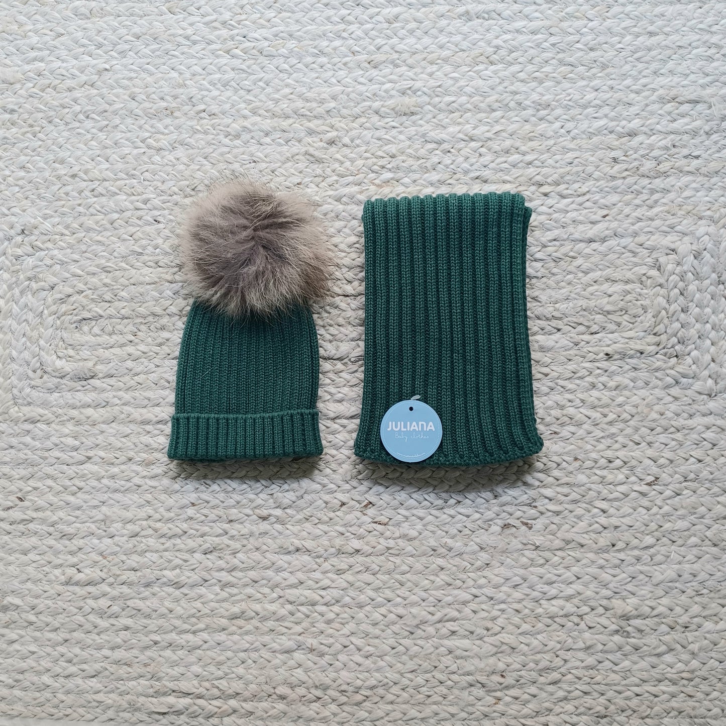 JULIANA - Set cappello e sciarpa pon pon