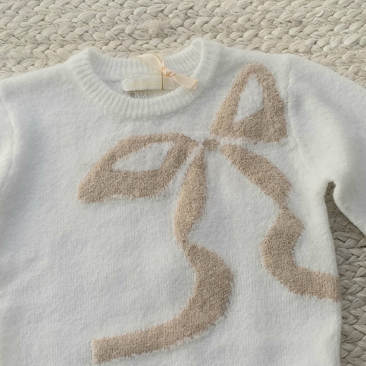 MEILISA BAI - Maglia con fiocco lurex