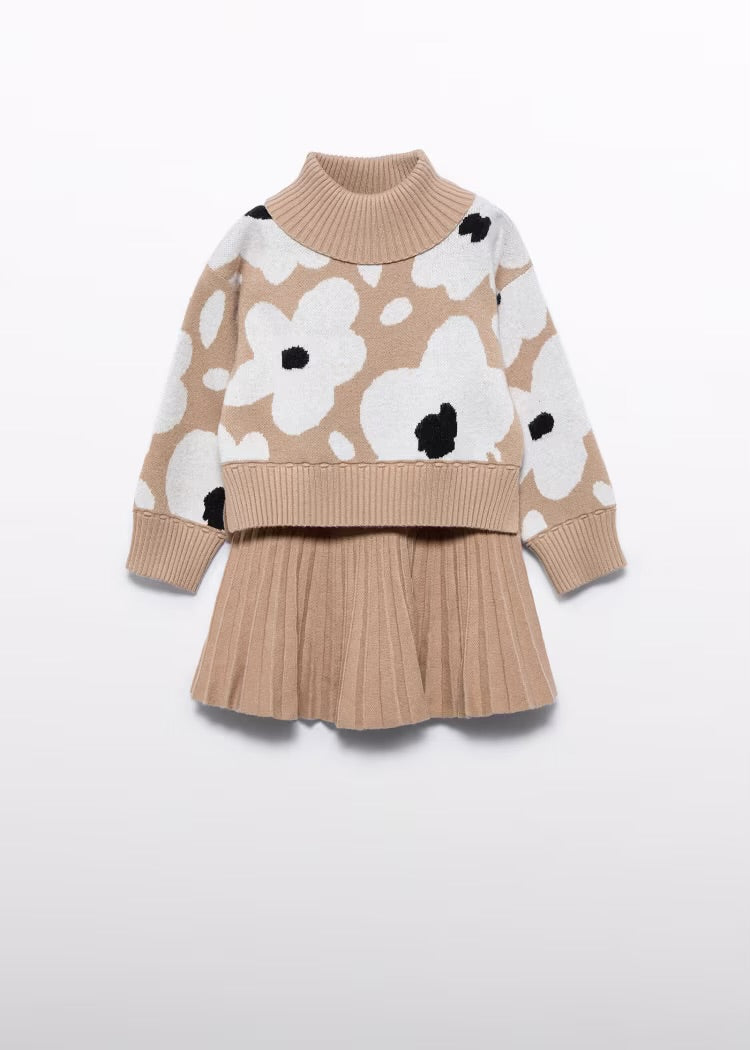 Abel & Lula - Completo tricot gonna plissettata