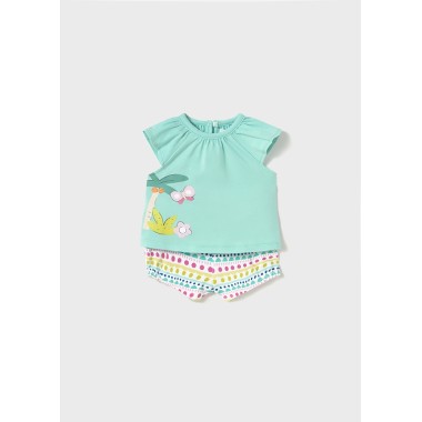 mayoral - Completo t-shirt con short fantasia sirena