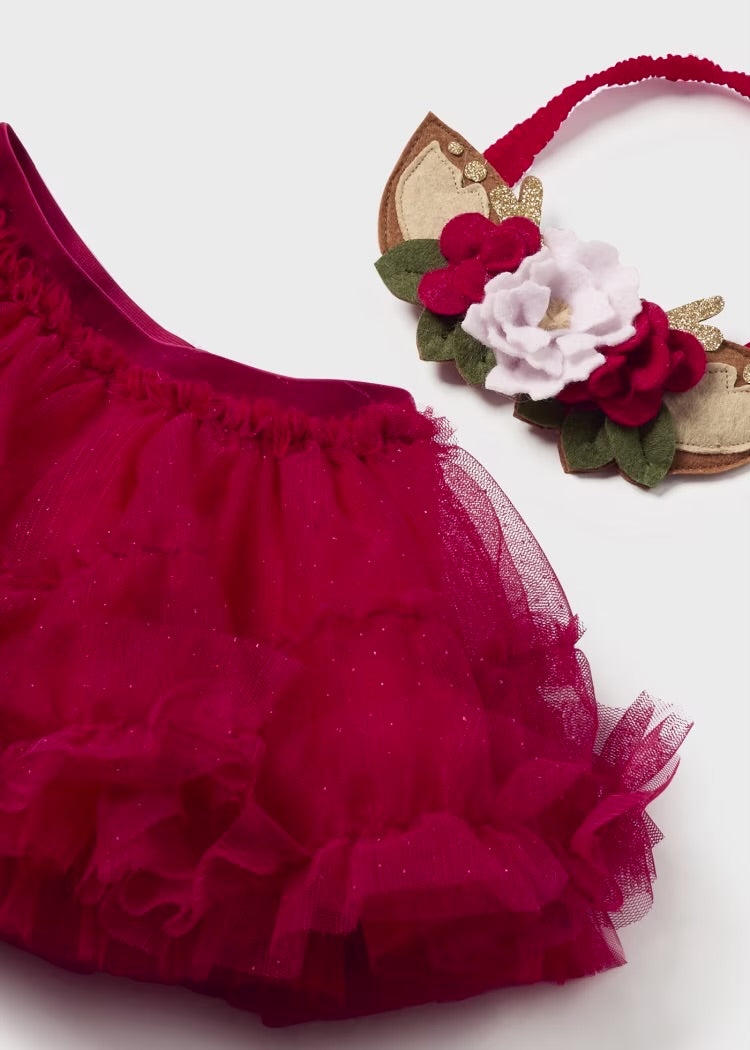 mayoral- Completo gonna in tulle e fascia