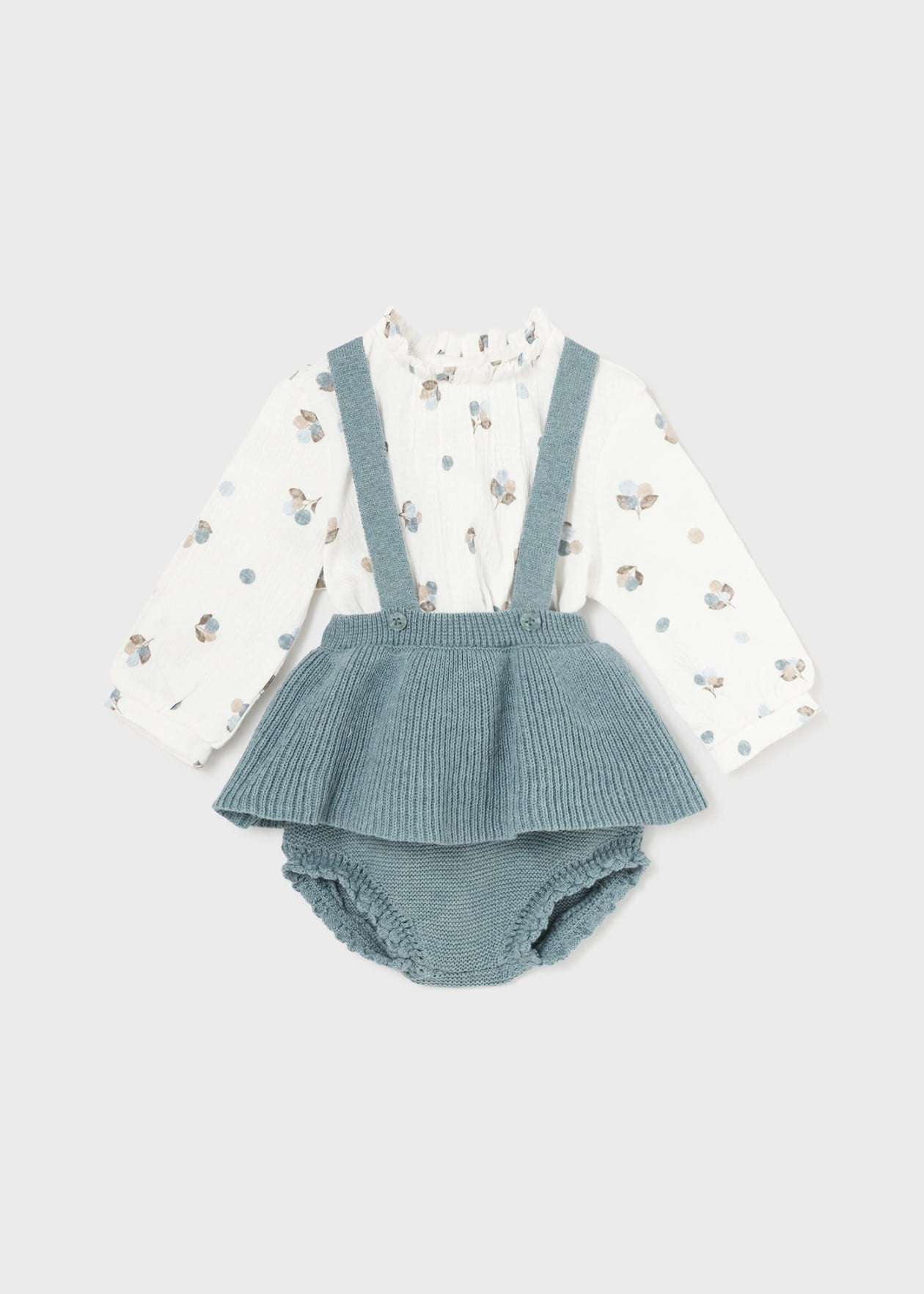mayoral - Completo salopette e cardigan