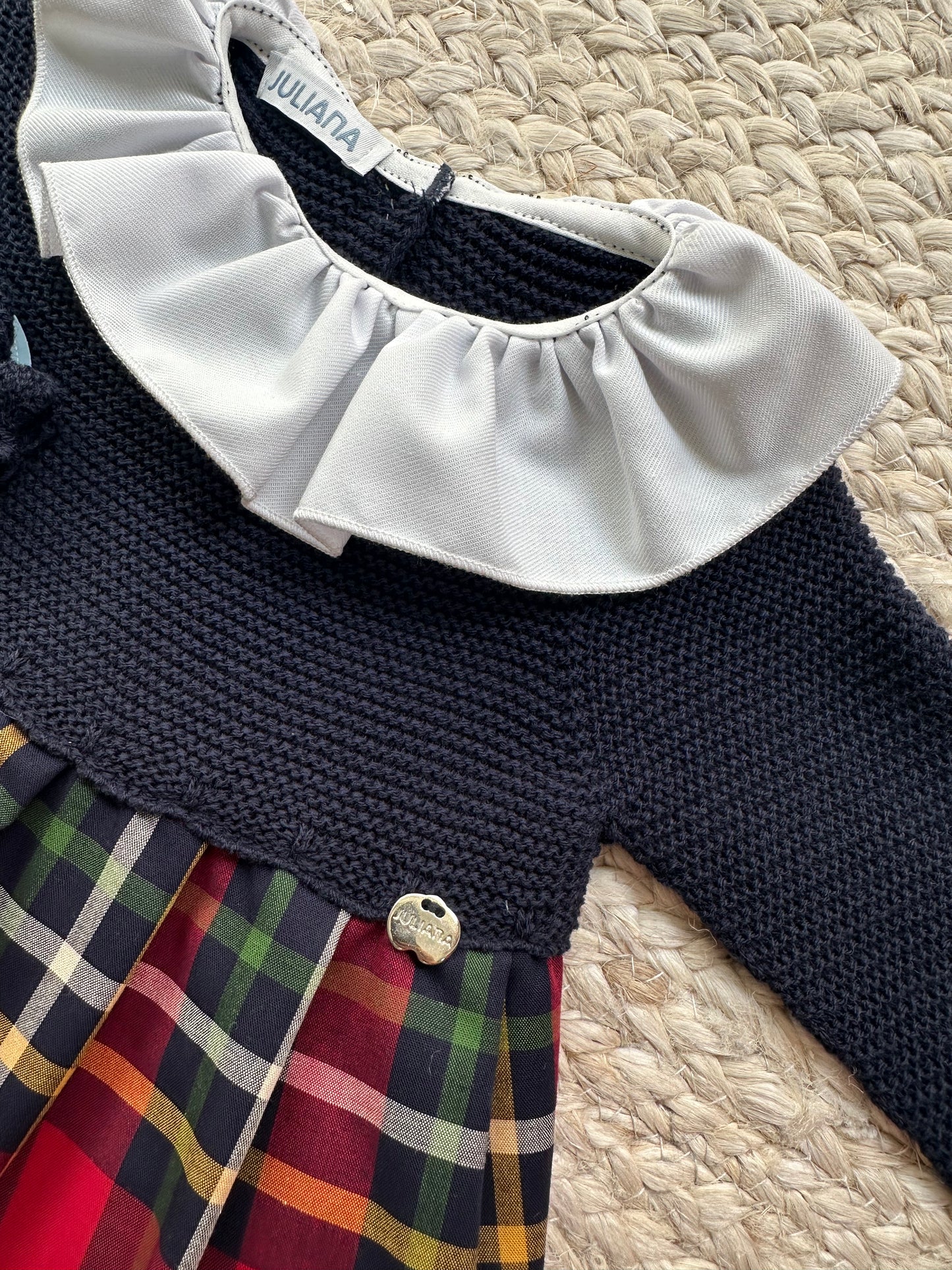 JULIANA - Vestito quadri con rouge