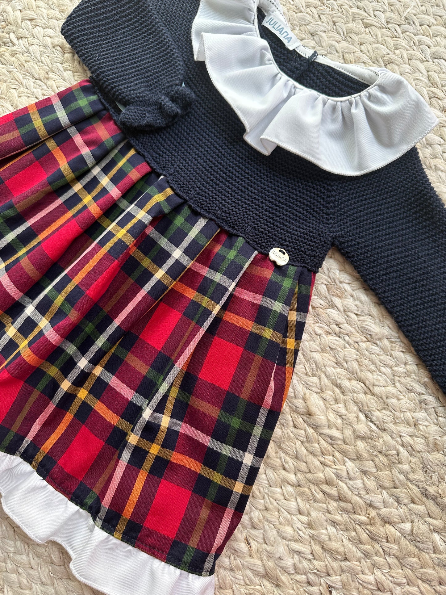 JULIANA - Vestito quadri con rouge