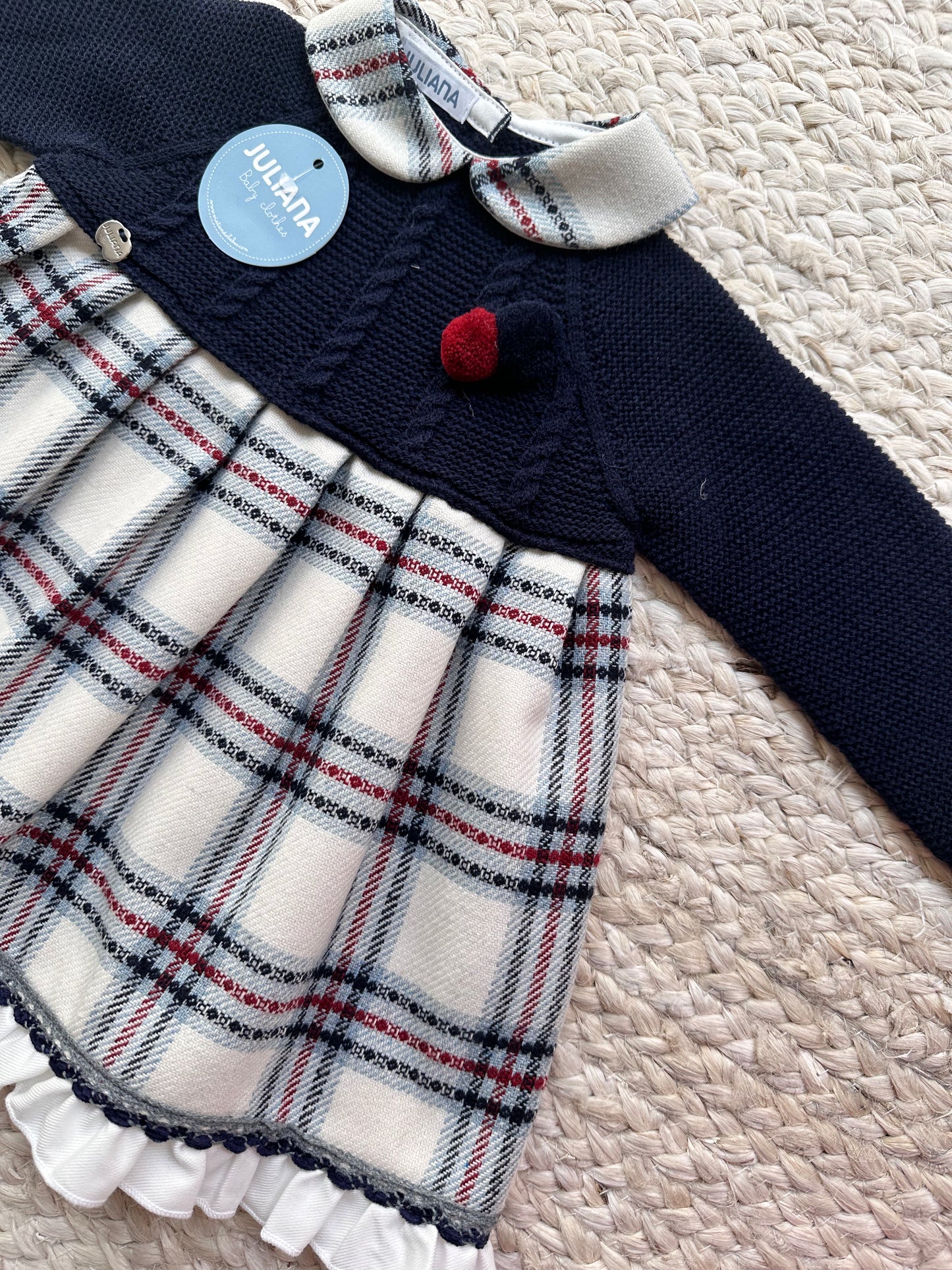 JULIANA - Vestito quadri con collo