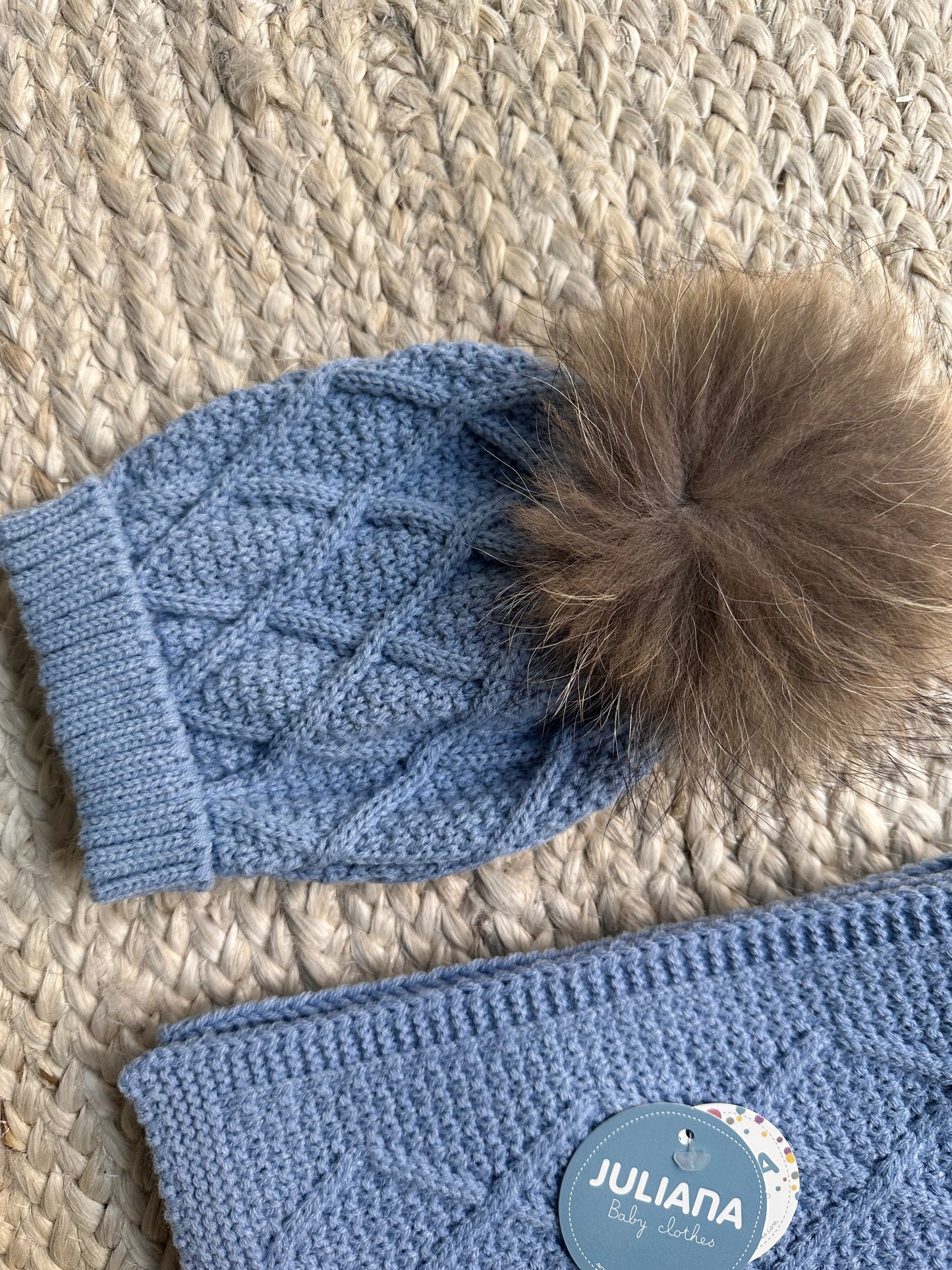 JULIANA - Set cappello e sciarpa pon pon