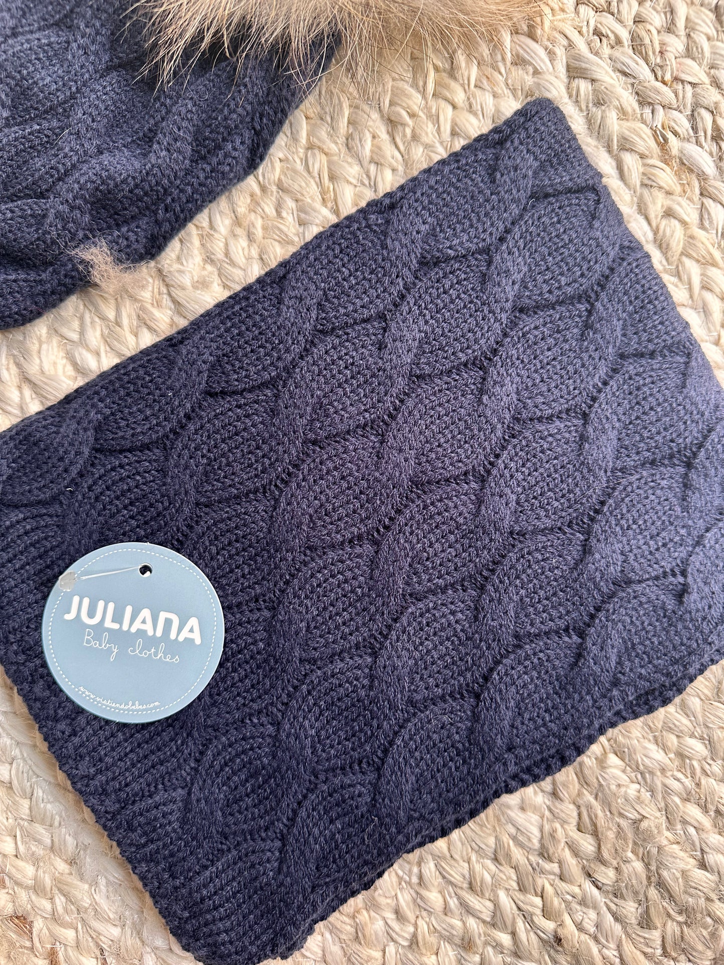 JULIANA - Set cappello e sciarpa pon pon