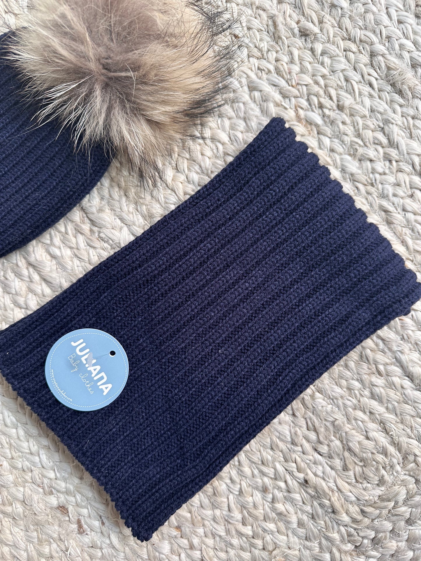 JULIANA - Set cappello e sciarpa pon pon