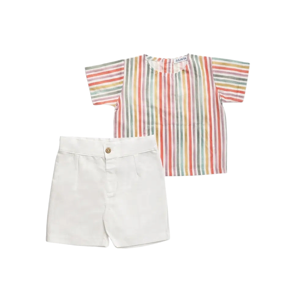 JULIANA - Completo con bermuda in lino