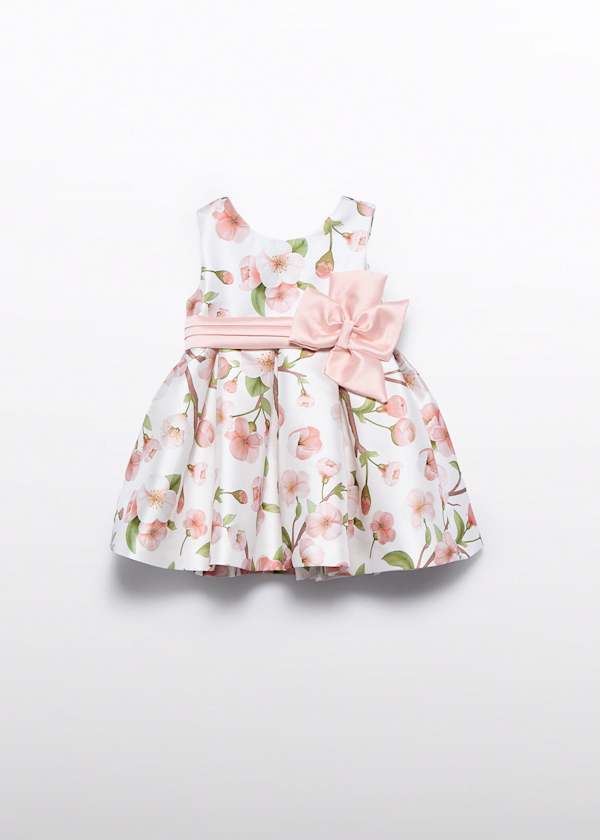 Abel & lula - Vestito fiorato con cinta fiocco