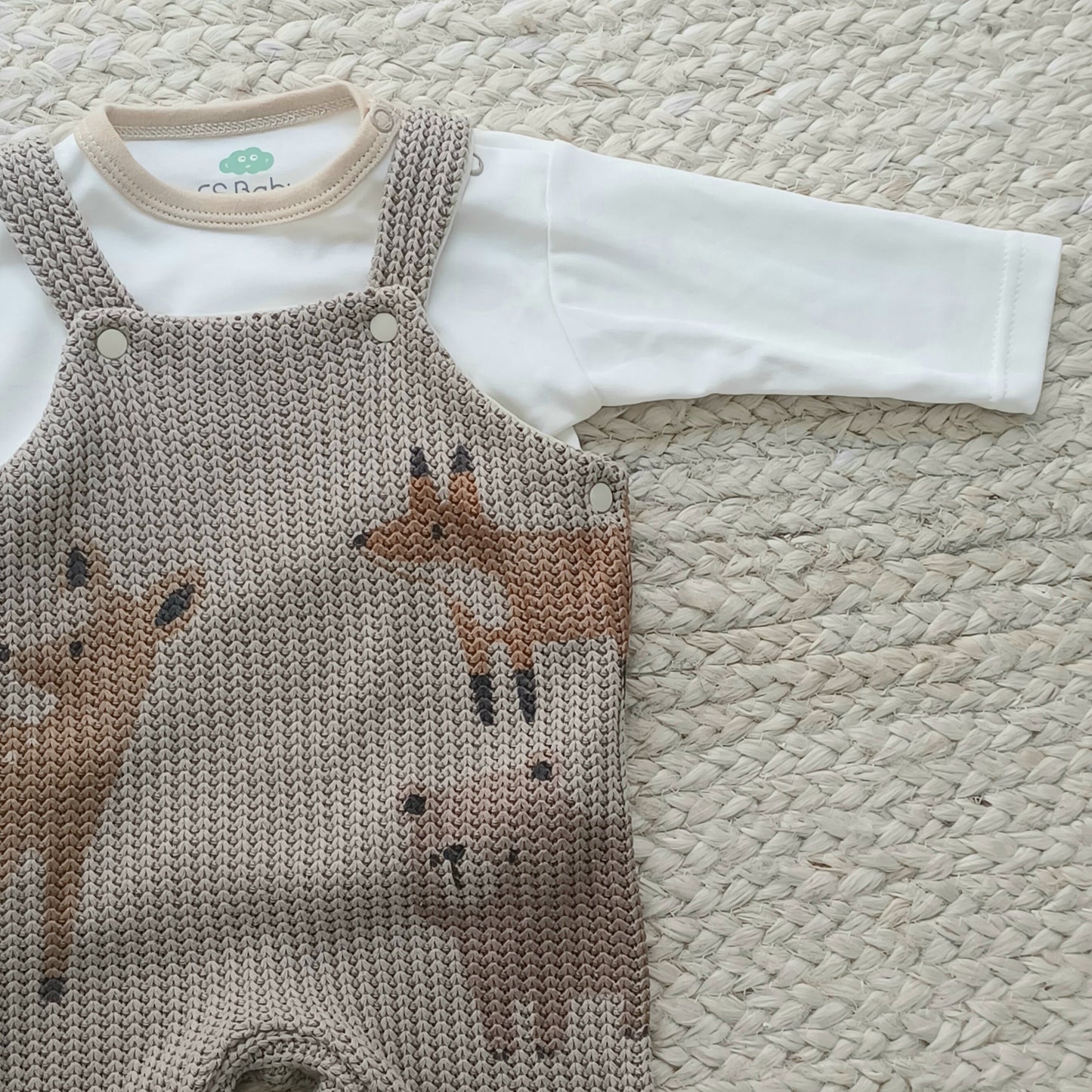 FS Baby - Salopette con t-shirt volpe