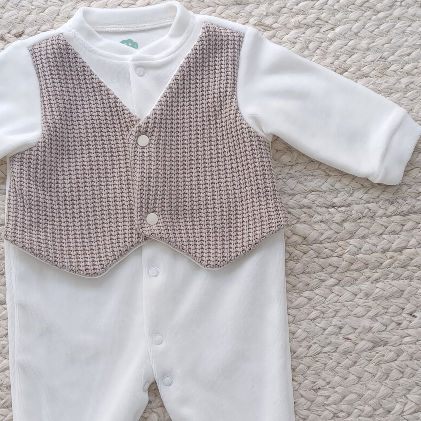 FS Baby - Tutina intera con gilet ciniglia