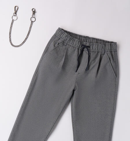 i DO - Pantalone microfantasia con catena