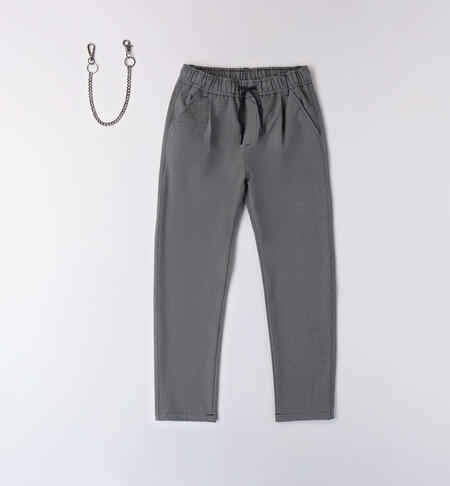 i DO - Pantalone microfantasia con catena