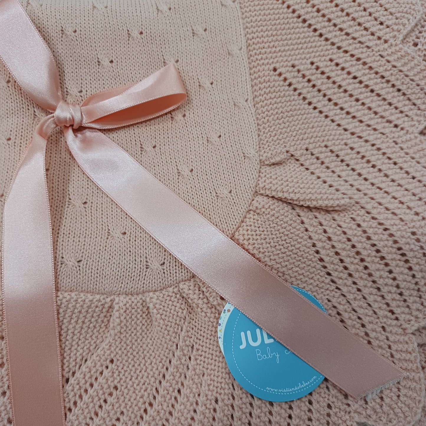 JULIANA - Coperta maglia fiocco