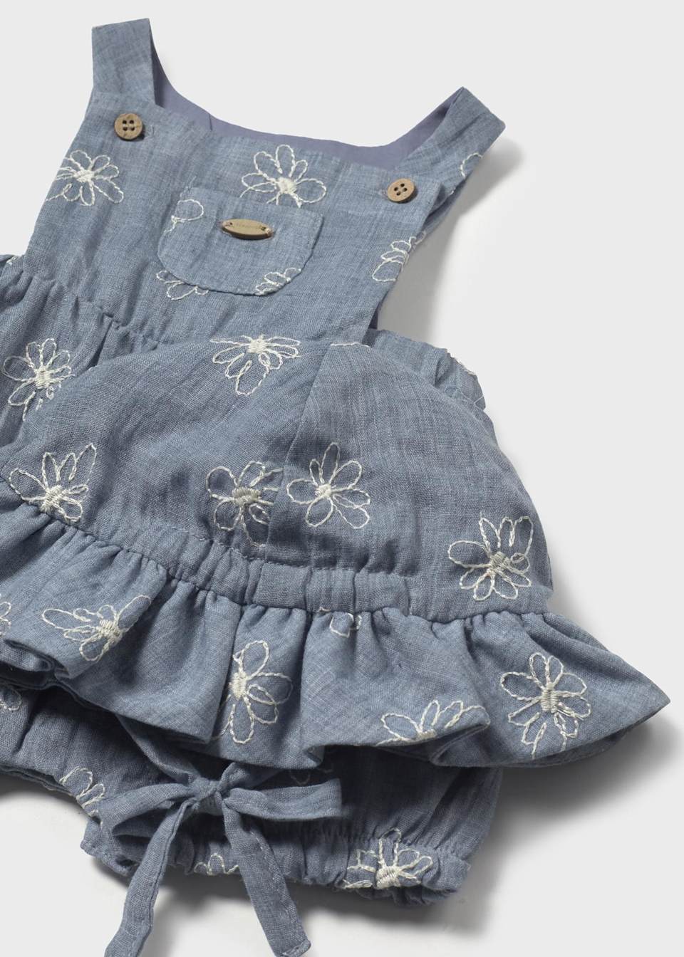 mayoral - Salopette con cappello jeans