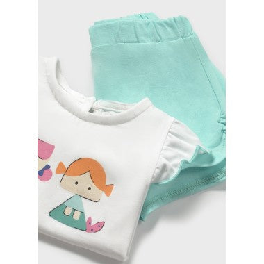 mayoral - Completo t-shirt sirena con short