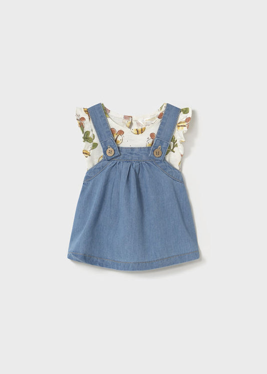 mayoral - Vestito salopette con t-shirt