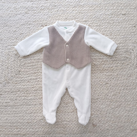 FS Baby - Tutina intera con gilet ciniglia