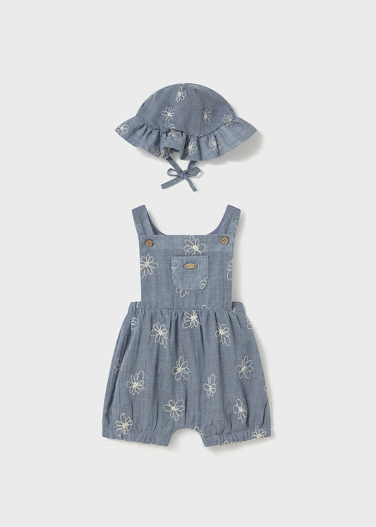 mayoral - Salopette con cappello jeans